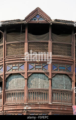 Altes Haus; Pune; Maharashtra; Indien; Asien Stockfoto