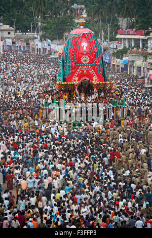 Rath Yatra oder Wagen Festival der Herr Jagannath Puri Orissa Indien-Aad 129269 Stockfoto