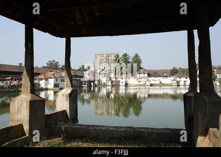 Padmanabhaswami Tempel und Tank oder See; Thiruvananthapuram oder Trivandrum; Kerala; Indien Stockfoto