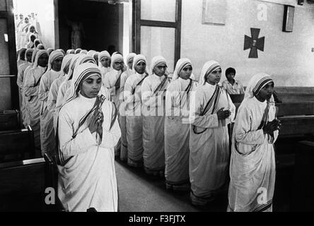 Missionare der Nächstenliebe Mutter Teresa in Nirmal Hariday; Kalighat; Kalkutta Kolkata Indien Stockfoto