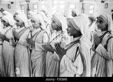 Missionare der Nächstenliebe-Mutter Teresa in Nirmal Hariday Kalighat Kalkutta Kolkata Indien Stockfoto