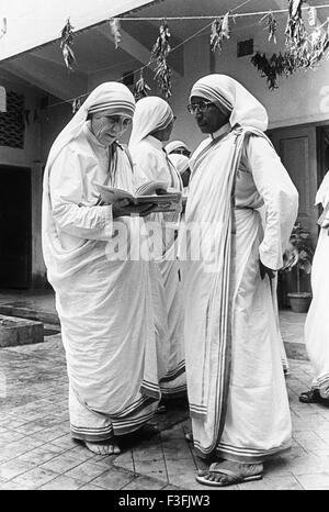 Mutter Teresa im Nirmal Hariday Kalighat Kalkutta Kalkutta West Bengalen Indien Indisch Asien Asiatisch Stockfoto