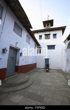 Jüdische Paradesi Synagoge Uhrturm; Mattancherry; Kochi; Cochin; Kerala; Indien Stockfoto