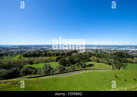 Panoramablick vom One Tree Hill, Auckland New Zealand Stockfoto