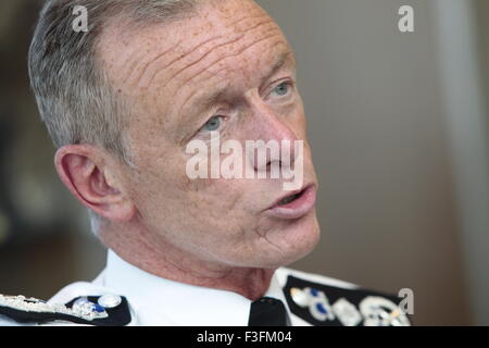 Sir Bernard Hogan-Howe, Kommissar von der Londoner Metropolitan Police im Vereinigten Königreich Stockfoto