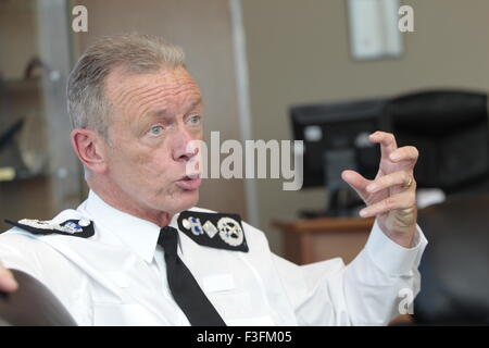 Sir Bernard Hogan-Howe, Kommissar von der Londoner Metropolitan Police im Vereinigten Königreich Stockfoto