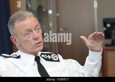 Sir Bernard Hogan-Howe, Kommissar von der Londoner Metropolitan Police im Vereinigten Königreich Stockfoto