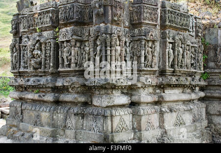 Champaner Pavagadh Lakulisha Tempel Lakulisha Dakshinamurti Brahma Vishnu Shiva Indra Gajendramoksha Panchmahals Stockfoto