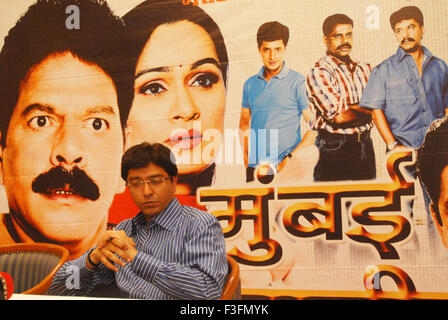 Maharashtra Navanirman Sena Chef Raj Thackarey Adressierung der Press in einem Stadthotel in Bombay Mumbai Stockfoto