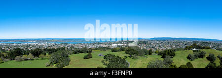 Panoramablick vom One Tree Hill, Auckland New Zealand Stockfoto