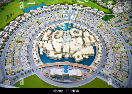 Global Village Dubai Eigenschaft Modell Look like Grafik-Muster Stockfoto