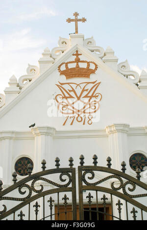 1718 New Jerusalemkirche errichtet erste indische evangelische Kirche; Chola; Tamil Nadu; Indien Stockfoto