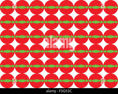 Schöne helle geometrische Musterdesign mit roten Kreisen, Vektor Stockfoto