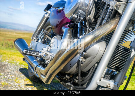 Motorrad-Nahaufnahme des Motors Stockfoto