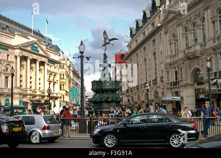 Eros Statue, Shaftesbury Memorial Fountain, Piccadilly Circus, Piccadilly, City of Westminster, London, England, Vereinigtes Königreich, Vereinigtes Königreich Stockfoto