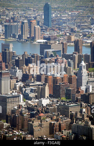 New York Luftaufnahme; Vereinigte Staaten von Amerika; Vereinigte Staaten; US; USA Stockfoto