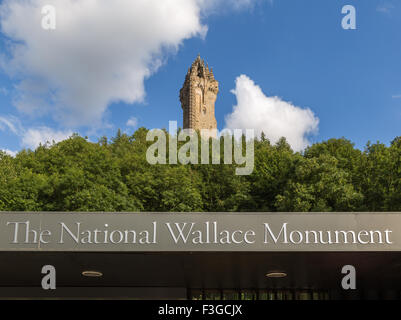 Das National Wallace Monument auf Abbey Craig, Stirling in Schottland Stockfoto