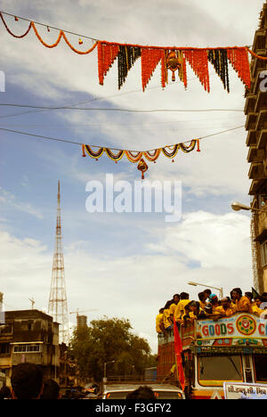 Dahi Handi; Janmashtami Festival; Bombay Mumbai; Maharashtra; Indien Stockfoto