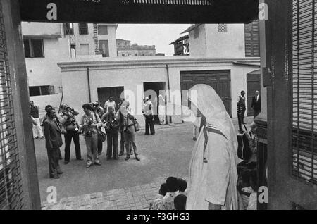 Mutter Teresa, Mutter Maria Teresa Bojaxhiu, Heilige Teresa von Kalkutta, albanisch-indische römisch-katholische Nonne, Missionarin, Missionare der Nächstenliebe, Kalkutta, Kalkutta, Kalkutta, Westbengalen, Indien, Asien Stockfoto