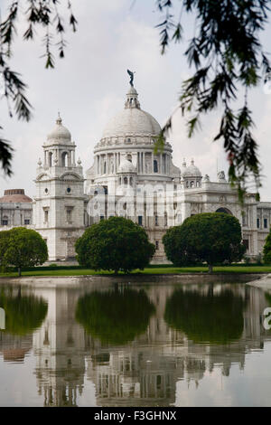 Victoria Denkmal beeindruckende Erinnerung an Raj weißen Marmor Museumshaus; Calcutta jetzt Kolkata; Westbengalen; Indien Stockfoto