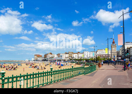 Die Promenade und Strand in Margate, Kent, England, UK Stockfoto