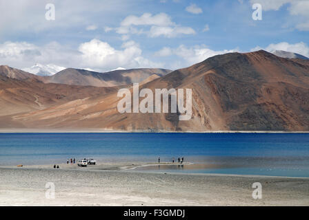 Pangong See, Pangong Tso, Leh, Ladakh, Kaschmir, Jammu und Kaschmir, Union Gebiet, UT, Indien, Asien Stockfoto