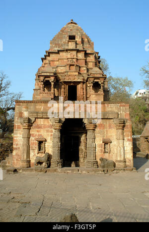 Shri Mamleshwar Jyotirlinga; Mamleshwar Tempel; Mamaleshwar Tempel; Mamaleshwar jyotirling; Mamleshwar jyotirling; Amreshwar-Tempel; Brahmpuri; Omkareshwar; Bezirk Khandva; Madhya Pradesh; Indien Stockfoto