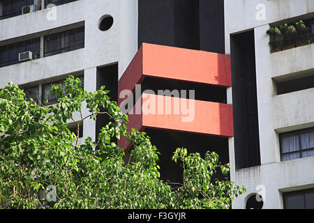 Große östliche royal Apartments im J. B. Behram Marg genannt Bellasis Straße; Bombay jetzt Mumbai; Maharashtra; Indien Stockfoto