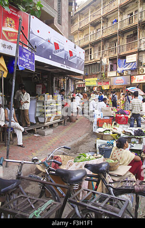 Marktgebiet; Grant Straße; Bombay jetzt Mumbai; Maharashtra; Indien Stockfoto