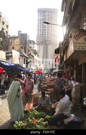 Marktgebiet; Grant Straße; Bombay jetzt Mumbai; Maharashtra; Indien Stockfoto
