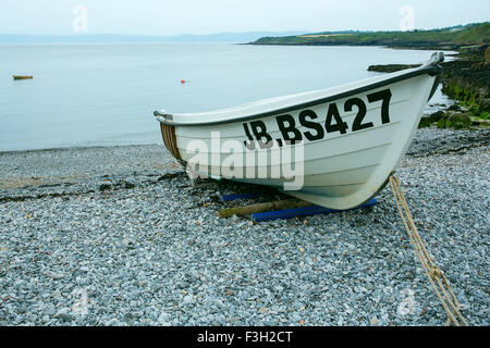 Angeln Boote Moelfre Bucht Nord-wales Stockfoto