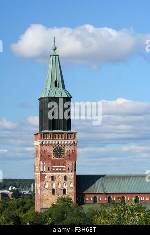 Dom von mittelalterlichen Turku in Finnland. Stockfoto