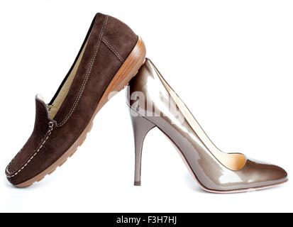 Mokassins und Pumps - Schuhe standard Frauen ohne Namen Stockfoto