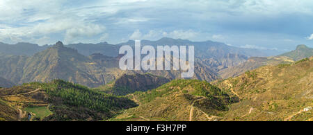 Gran Canaria, Caldera de Tejeda Artenara Dorf Stockfoto