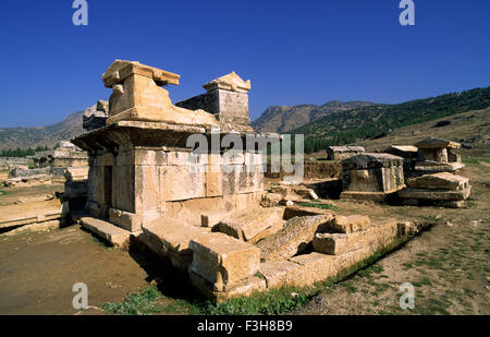 Türkei, Hierapolis, Necropolis Stockfoto