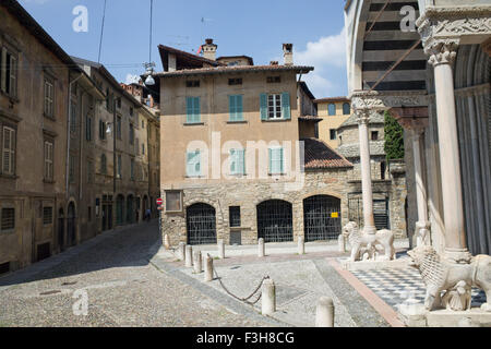 Basilika Santa Maria Maggiore, Piazza Duomo, Bergamo, Italien Stockfoto
