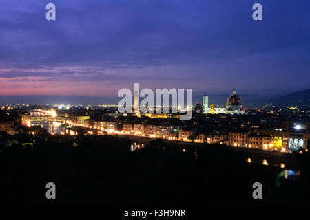 Blick vom Piazzale Michelangelo, Florenz, Toskana, Italien Stockfoto