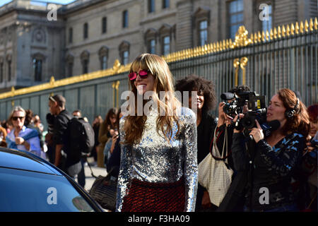 Blogger Chiara Ferragni außerhalb der Dior-Modenschau in Paris Fashion Week - 2. Oktober 2015 - Foto posieren: Start-und Landebahn Manhattan/Celine Gaille *** für nur zur redaktionellen Nutzung *** Mindesthonorar 50, - EUR/minimale Gebühr 50, - EUR/Picture Alliance Stockfoto