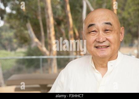 Porträt von senior woman, Lächeln Stockfoto