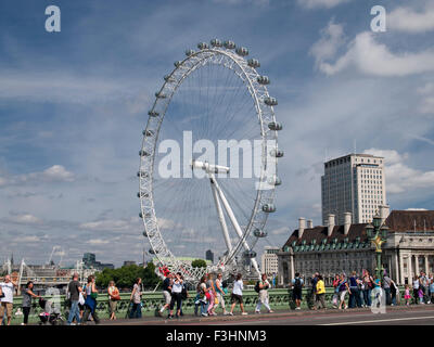 Das London Eye Riesenrad. London. England. Great Britain. Stockfoto