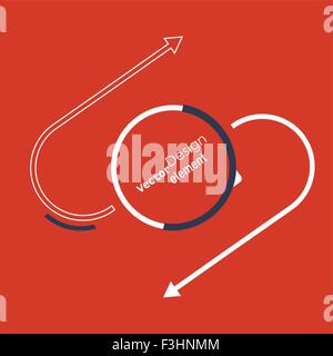 Linien, Kreis, Pfeile Elemente des modernen Designs Stock Vektor