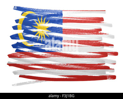 Abbildung der Flagge gemacht mit Stift - Malaysia Stockfoto