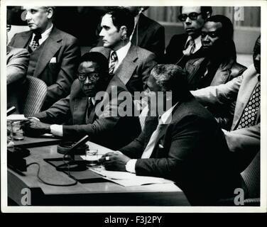 UN-Sicherheitsrat Debatte über Rhodesien ROBERT G. MUGABE und Joshua 24. Februar 1978. NKOMO © Keystone Bilder USA/ZUMAPRESS.com/Alamy Live-Nachrichten Stockfoto