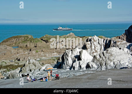 ILFRACOMBE, DEVON; ILFRACOMBE GRUNDGESTEIN (Kalkstein, Kies, Schiefer) Stockfoto