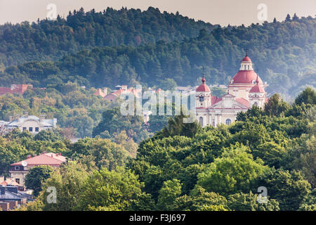 St. Peter und St. Paul Kirche Luftaufnahme, Vilnius, Litauen Stockfoto