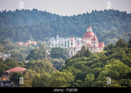 St. Peter und St. Paul Kirche Luftaufnahme, Vilnius, Litauen Stockfoto