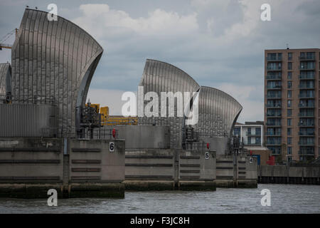 Blick auf den Fluss, die während der Royal Greenwich groß Schiffe Festival. Stockfoto