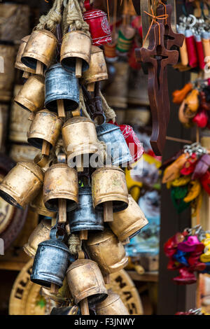 Metallschellen aus Zakopane Stockfoto