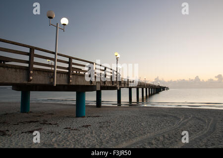 Morgen am Strand in Binz, Insel Rügen, Deutschland Stockfoto