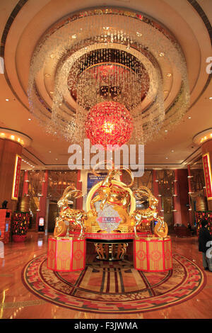 China, Macau, Star World Hotel, Interieur, Lobby, Stockfoto